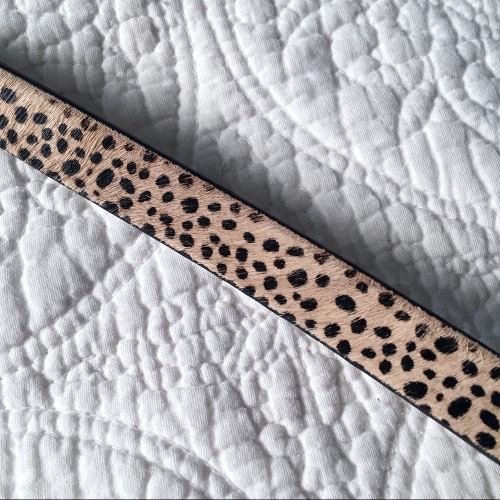 Last one! Express Leopard Calf Hair Belt - Picture 5 of 7